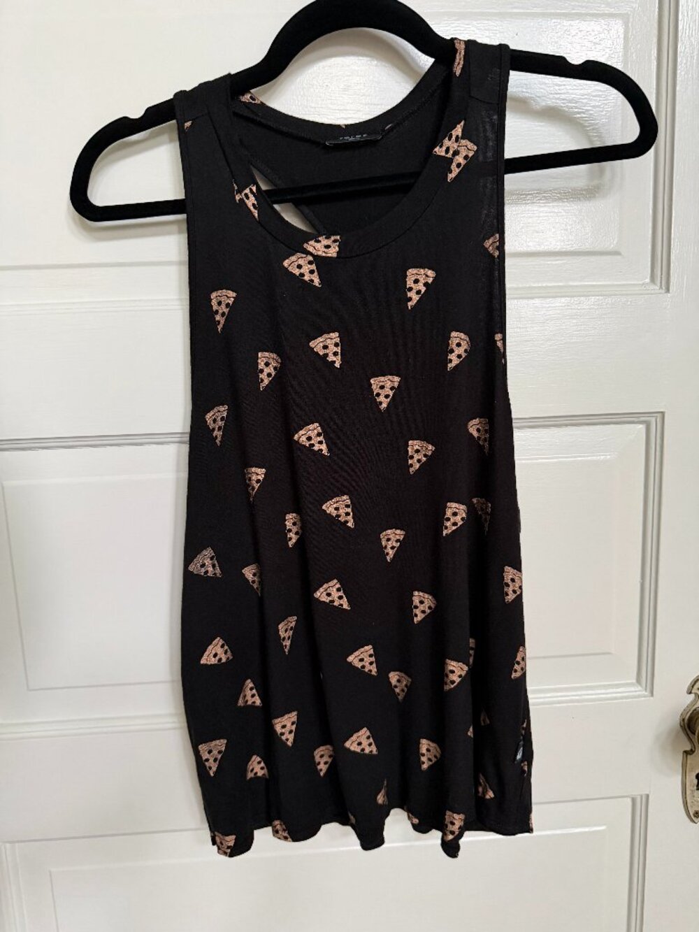 Terez Copper Foil Pizza Racerback Tank Top